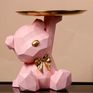 Geometric Bear Key Holder Figurine